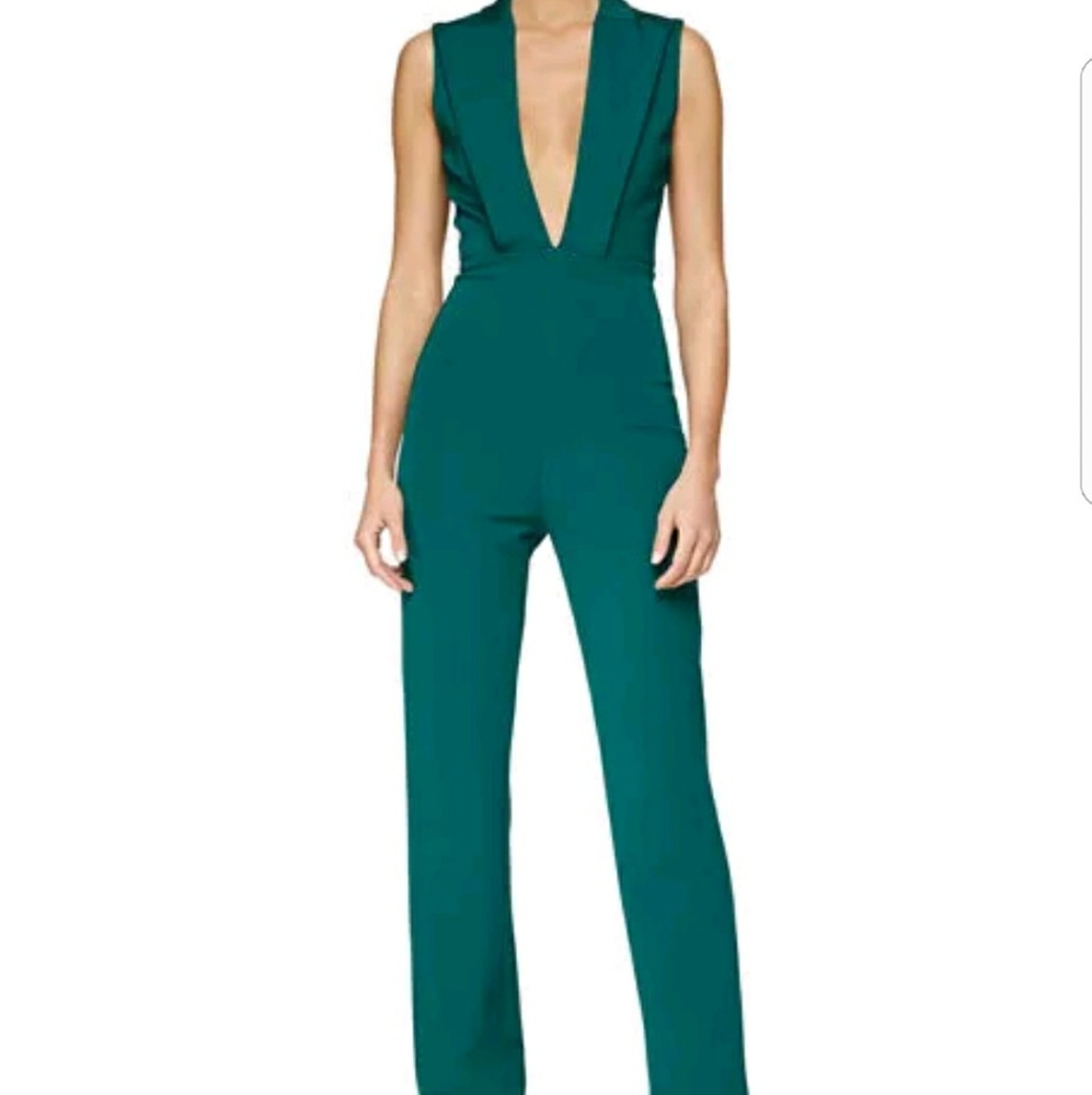 *SOLD*Cushnie & Ochs Deep V-neck  Stretch Jumpsuit